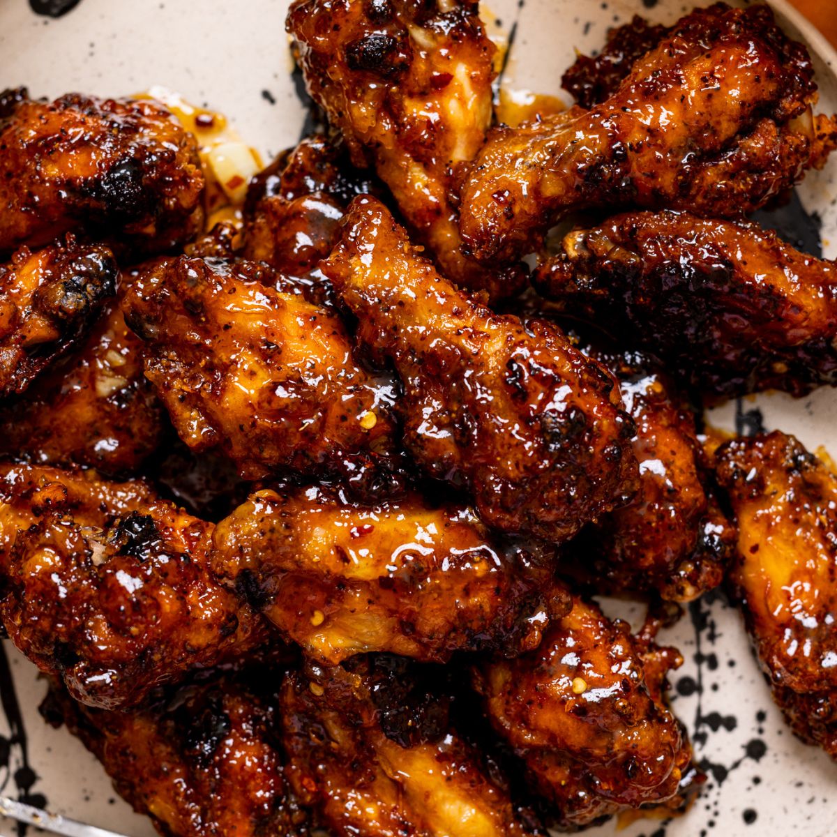 Up close shot of chicken wings.